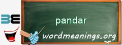 WordMeaning blackboard for pandar